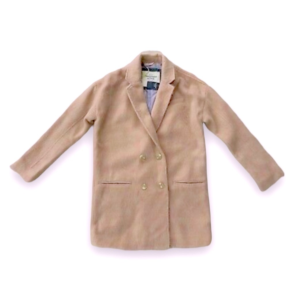 ✨💥RARE💥 A&F Pink Wool Coat✨ - Picture 4 of 11